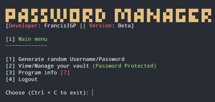 GitHub - FrancisIGP/Password-Manager