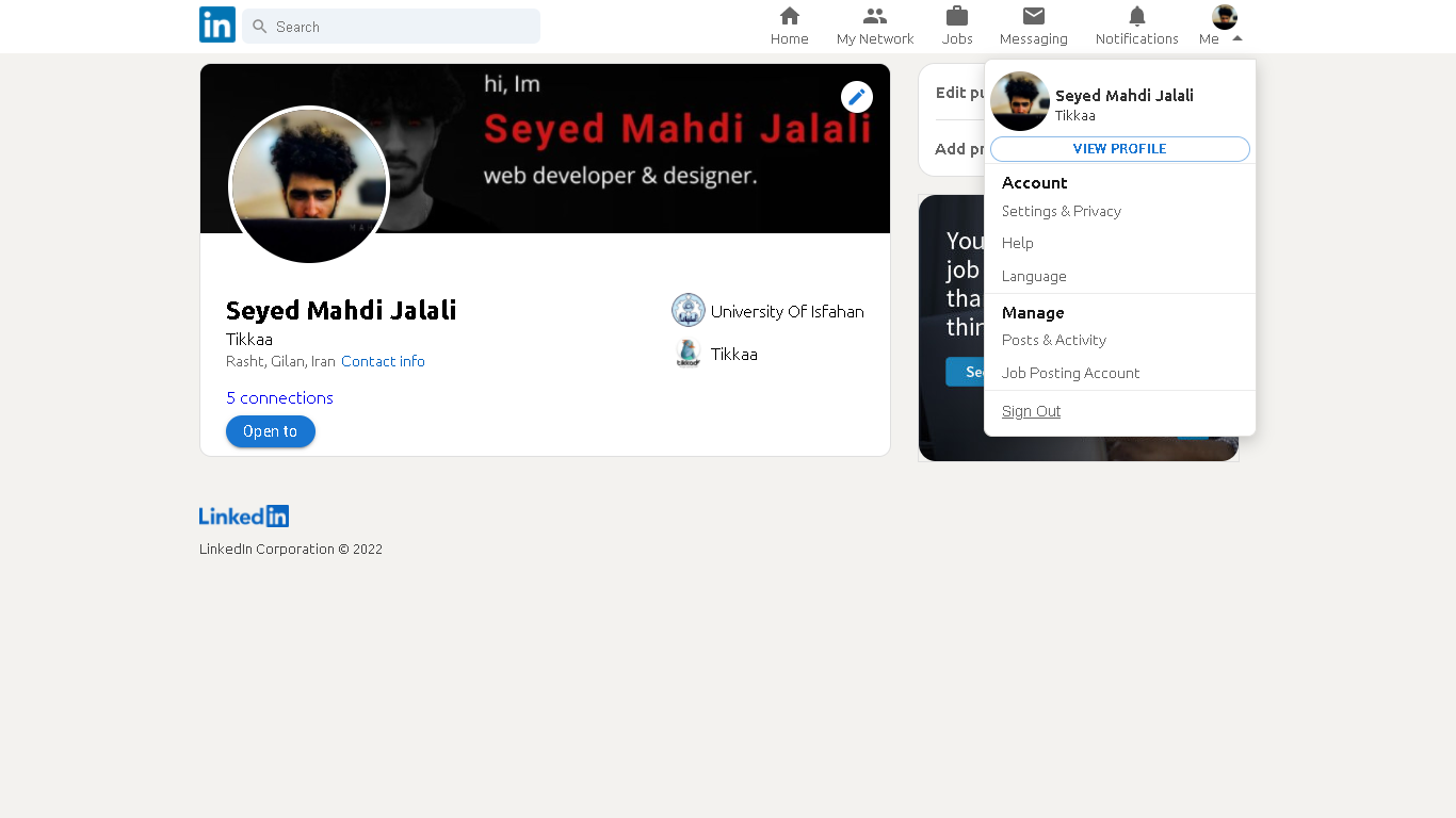 GitHub - seyedmahdii/LinkedIn: LinkedIn clone using React, Node.js ...