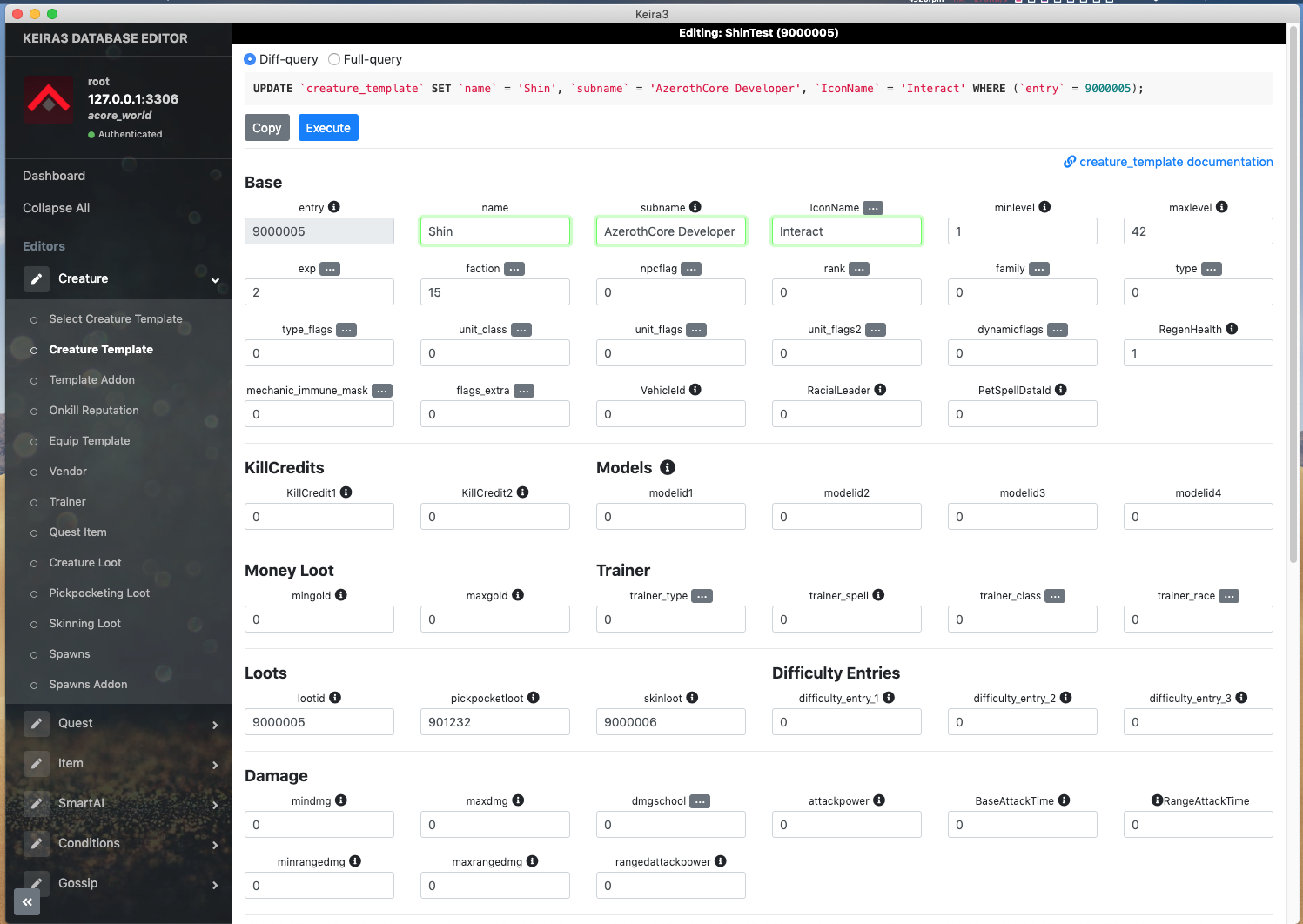 Keira3: a modern database editor for WoW 3.3.5 - MangosRumors