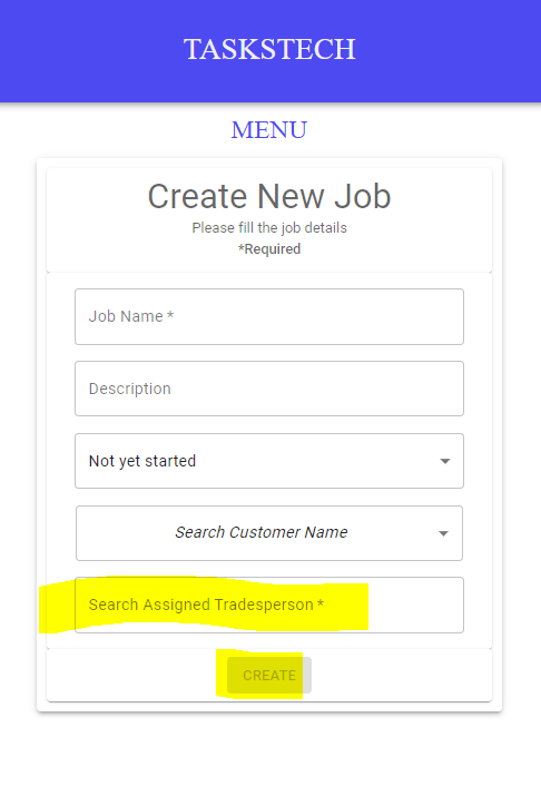 Changes in "Create New Job" · Issue #63 · codesydney/taskstech · GitHub
