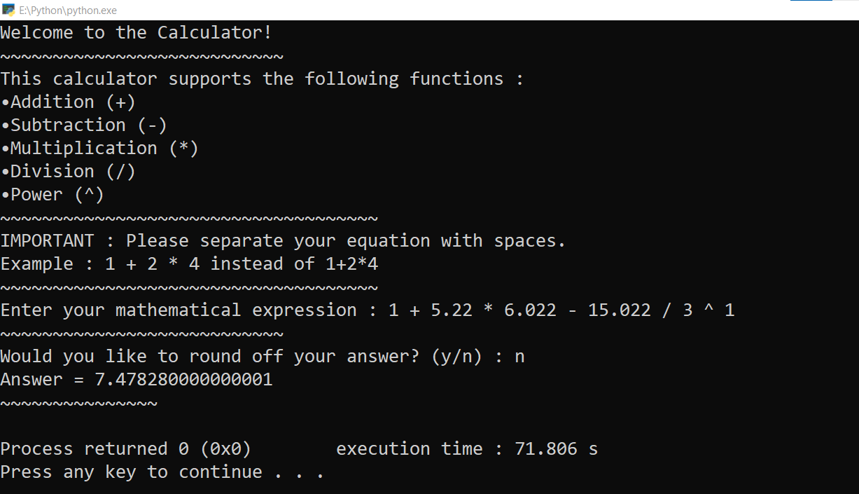 GitHub - ChaitanyaJoshiX/Python-Calculator: Full-fledged Calculator ...