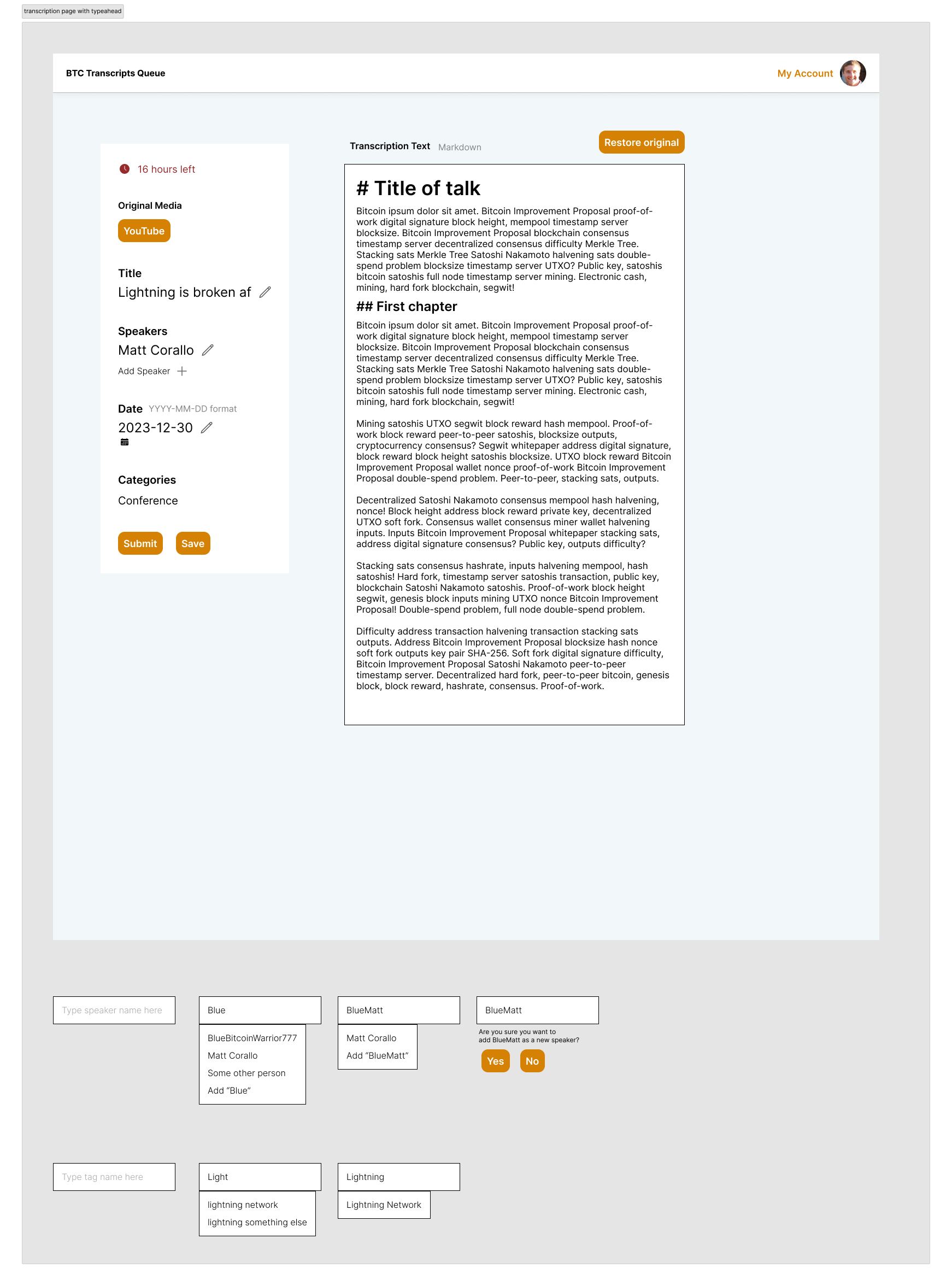 Transcript editing page · Issue #4 · adamjonas/transcription-queue · GitHub