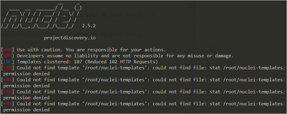 AXIOM + NUCLEI error >> Could not find template '/root/nuclei-templates ...