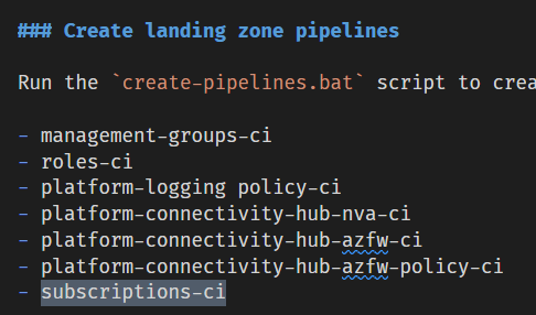Fix pipeline scripts reference to `subscriptions`, should be ...