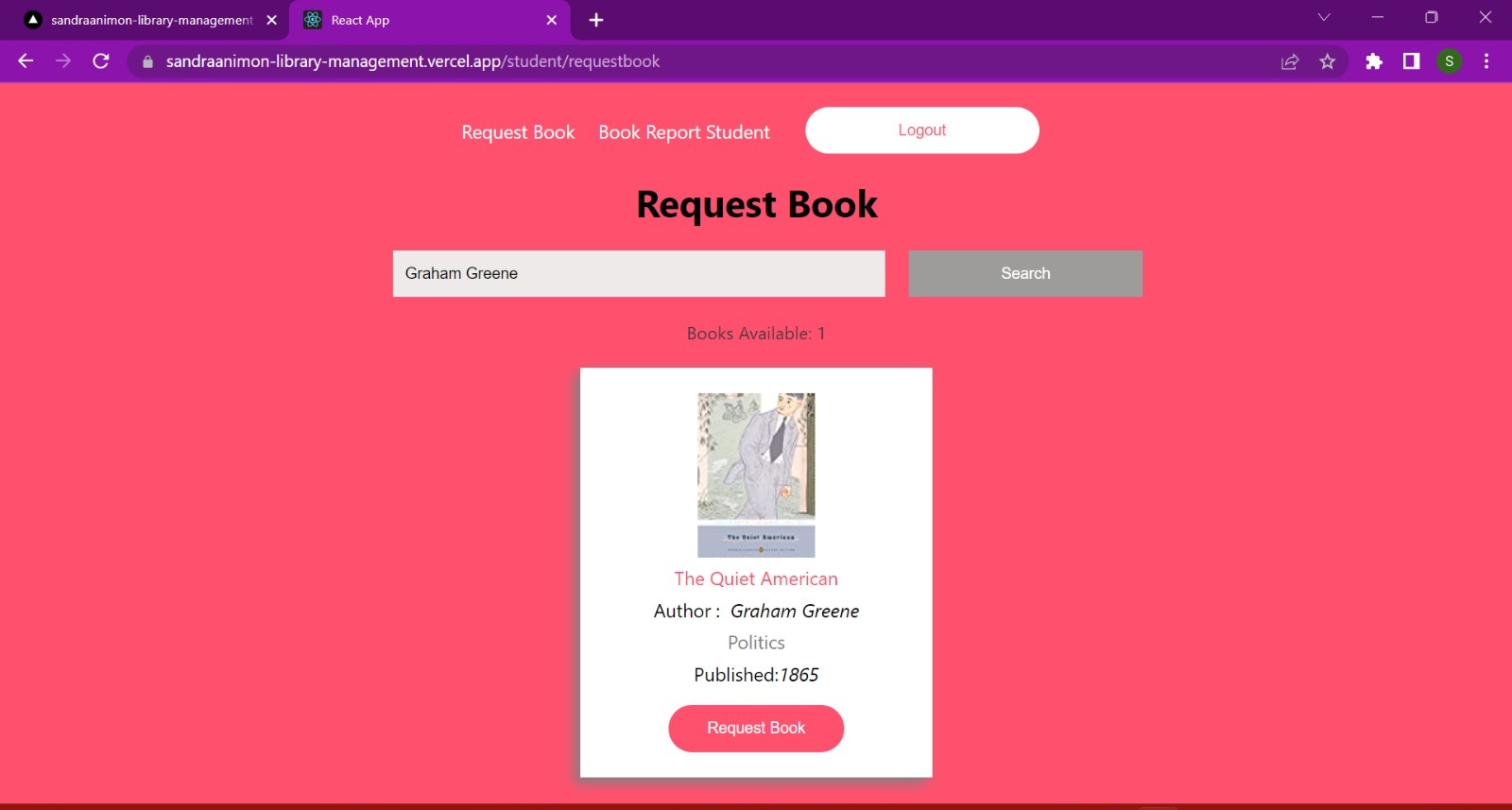GitHub - SANDRAANIMON/Library-Management · GitHub