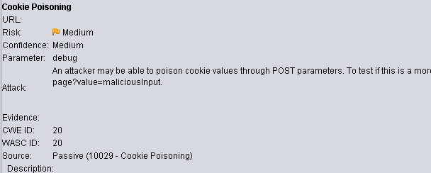 Cookie Poisoning (User Controlled Cookie) 'Attack' should be moved to ...