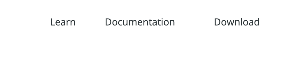 Screenshot of nav bar from staging branch.