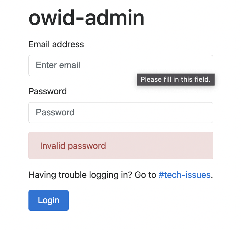 Default admin password doesn