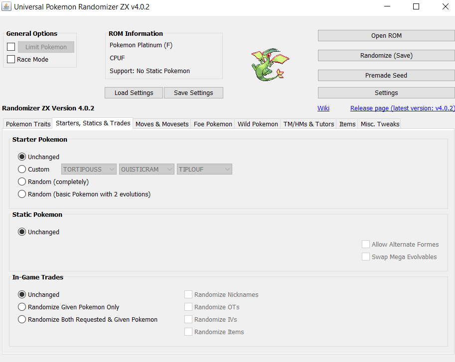 some features are missing when i put french rom in the randomizer ...