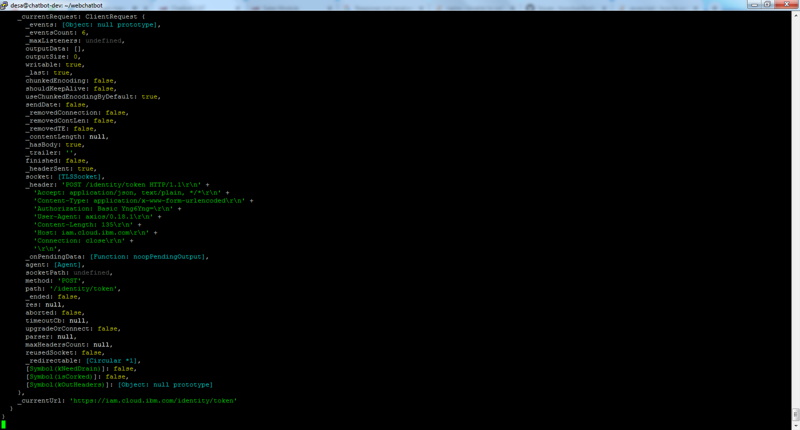 cannot receive response from IBM watson: Body of error is HTTP ...