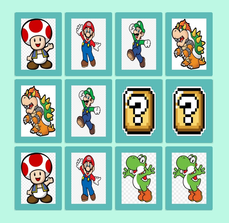 Mário Memory Game