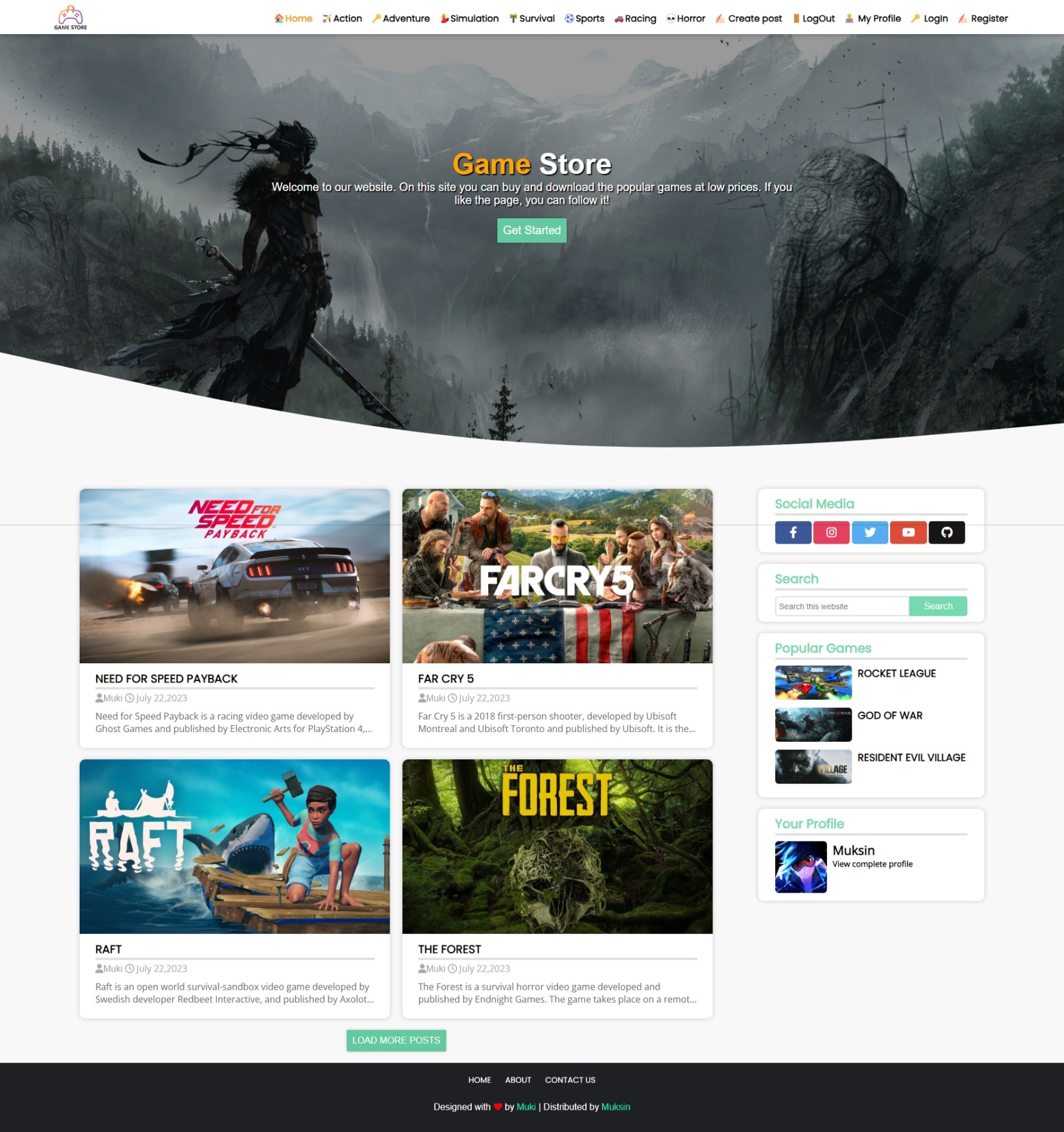 GitHub - muki01/Gaming_Website_Template: This is my responsive Gaming ...