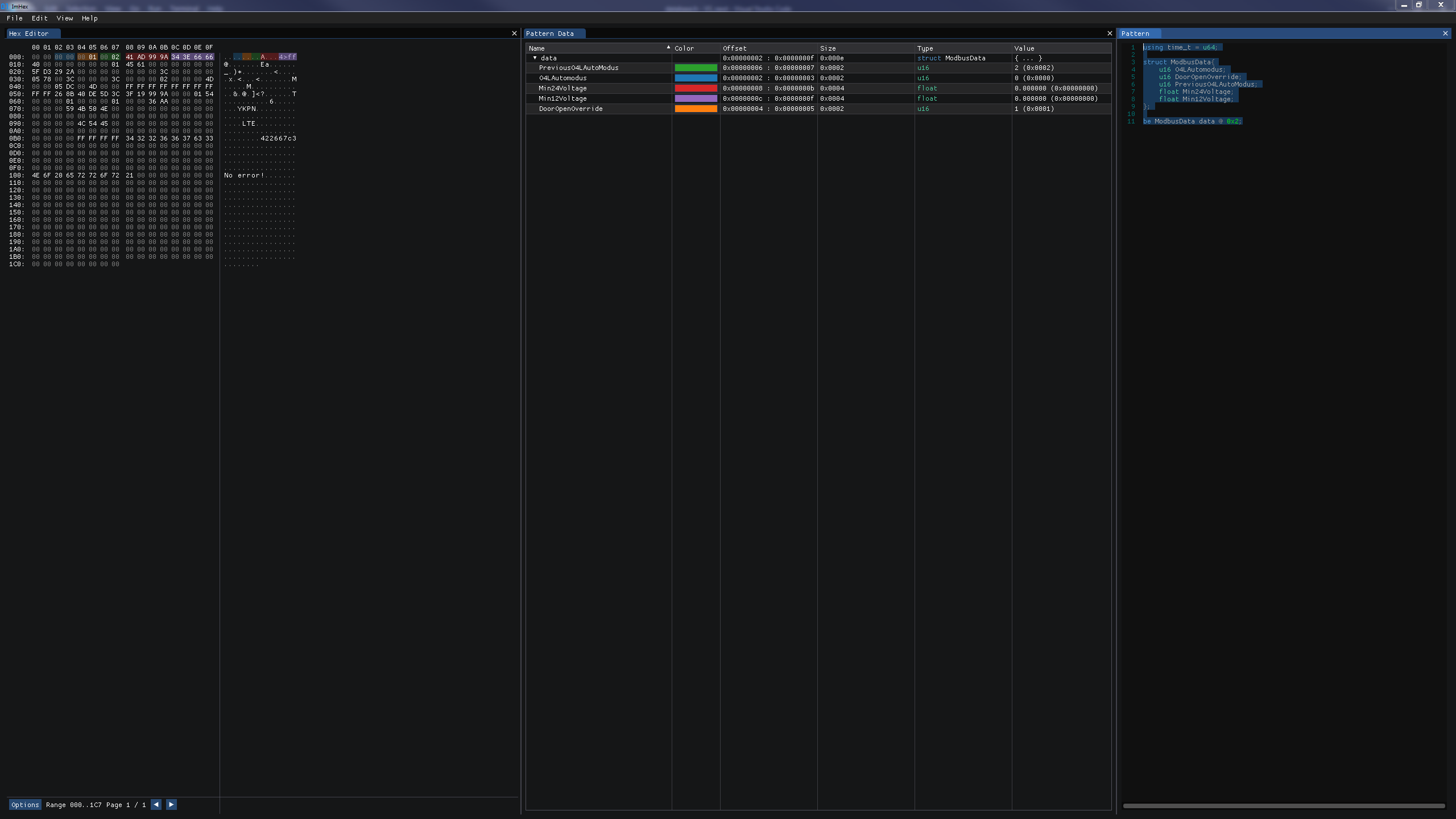 Float/Double displays as 0 · Issue #88 · WerWolv/ImHex · GitHub