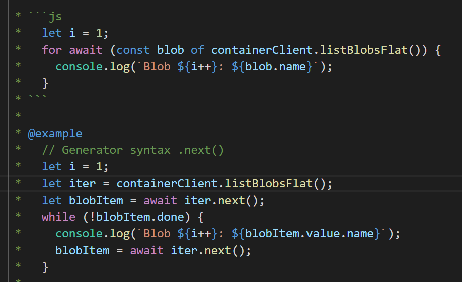 support syntax highlighting for @example + code fence at the same time ...