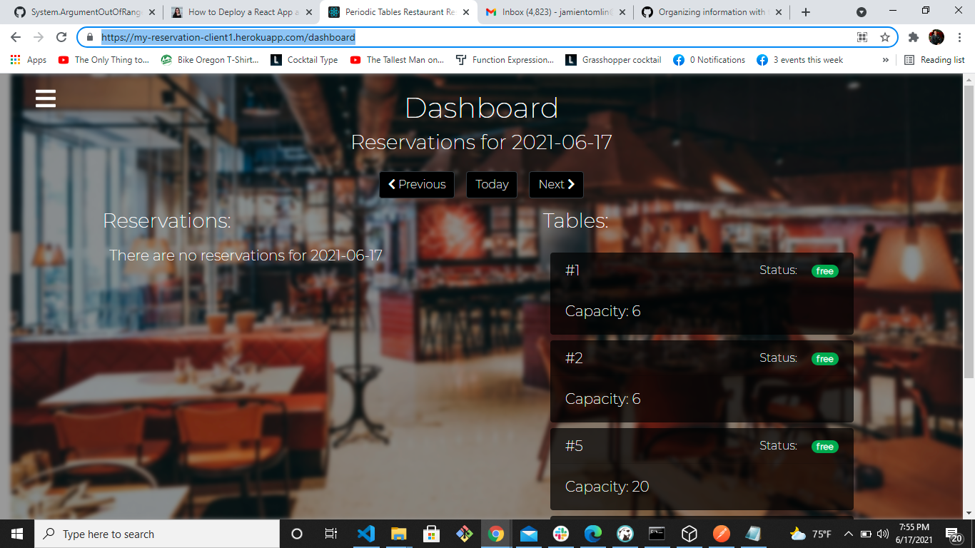 GitHub - Jamientomlin/Restaurant-Reservation: This app was designed to ...