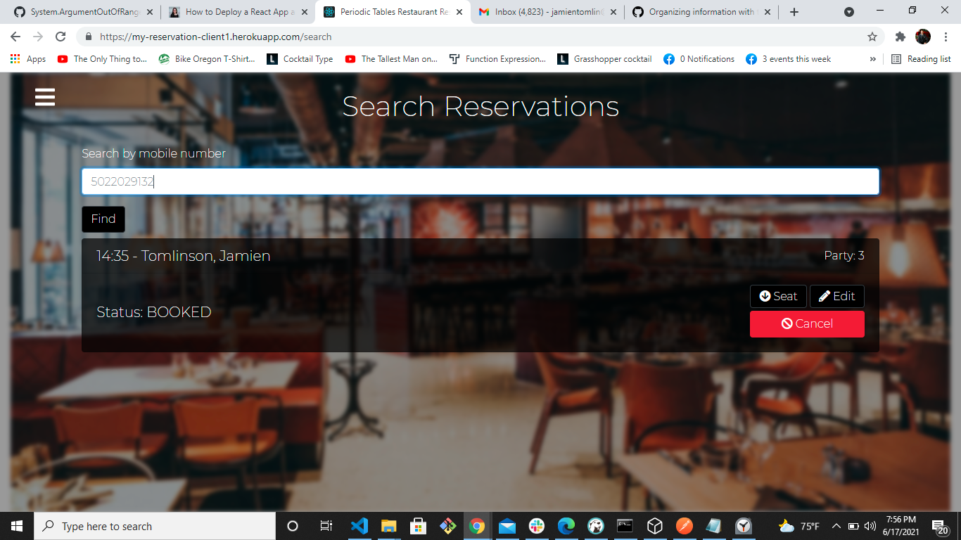 GitHub - Jamientomlin/Restaurant-Reservation: This app was designed to ...