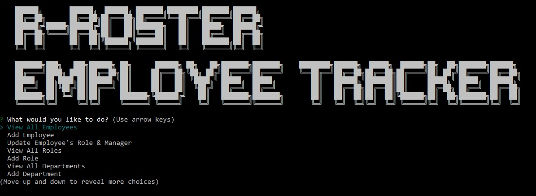 GitHub - Veoprato/r-roster: A simple employee tracker built with Node.js