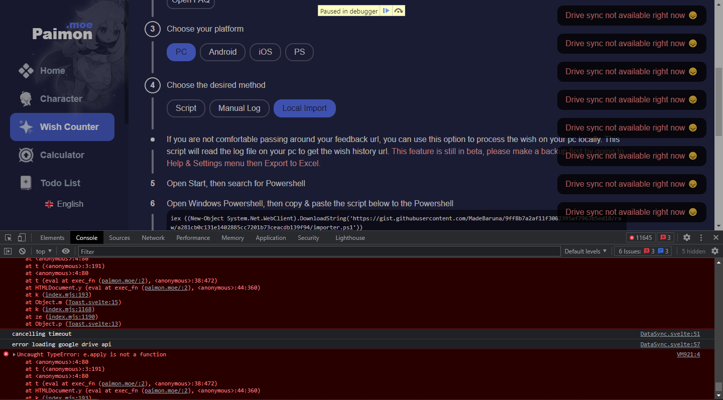 Extension breaks website · Issue #201 · MadeBaruna/paimon-moe · GitHub