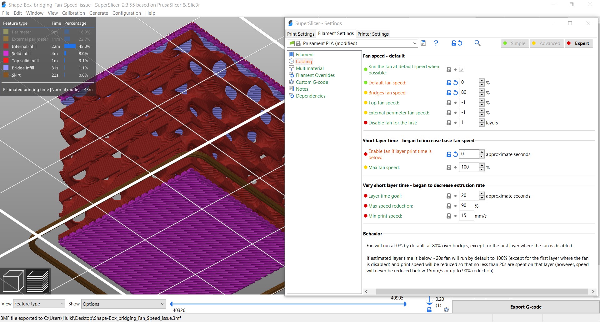 Bridge fan speed is not applied for bridges above infill · Issue #799 ...