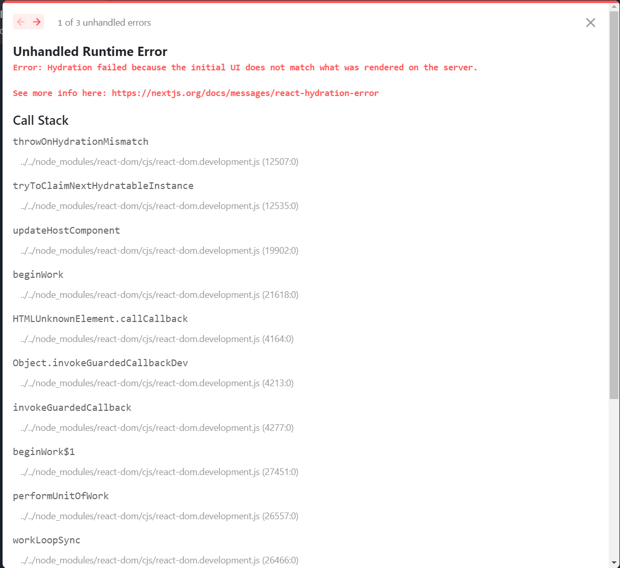 Nesting accordion components causes hydration error in nextjs · Issue
