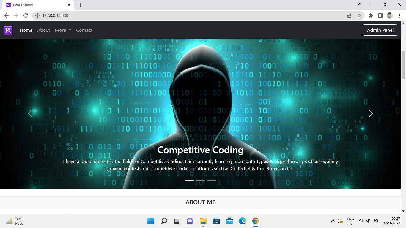 GitHub - rahulrj1/portfolio: Personal portfolio website created with ...