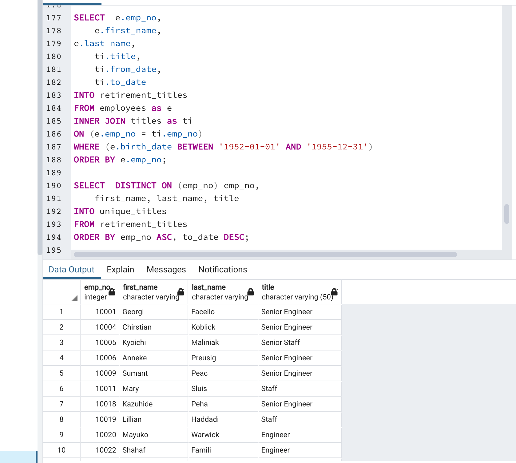 GitHub - ramya-ramamur/Pewlett-Hackard-Analysis: Database analysis ...
