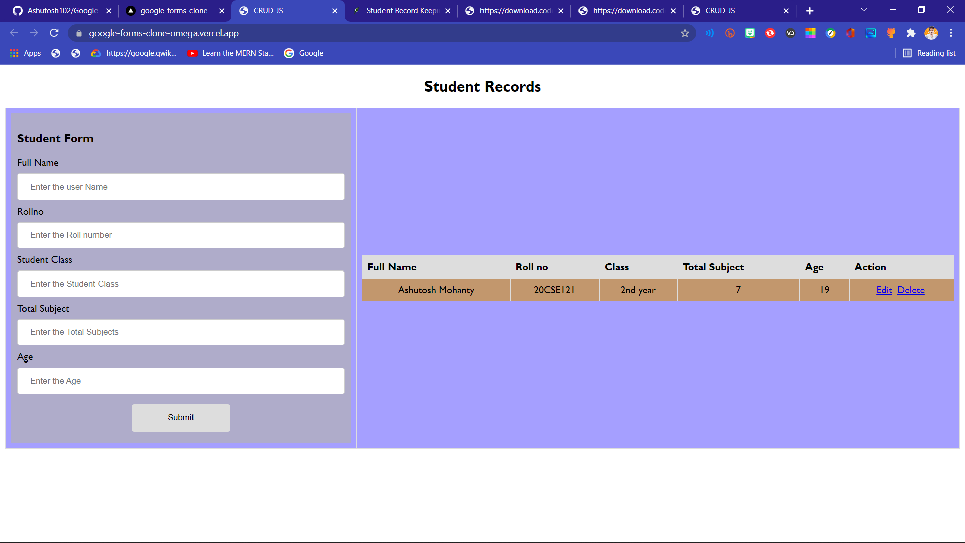 GitHub - Ashutosh102/Google_forms_clone: simple forms clone in js