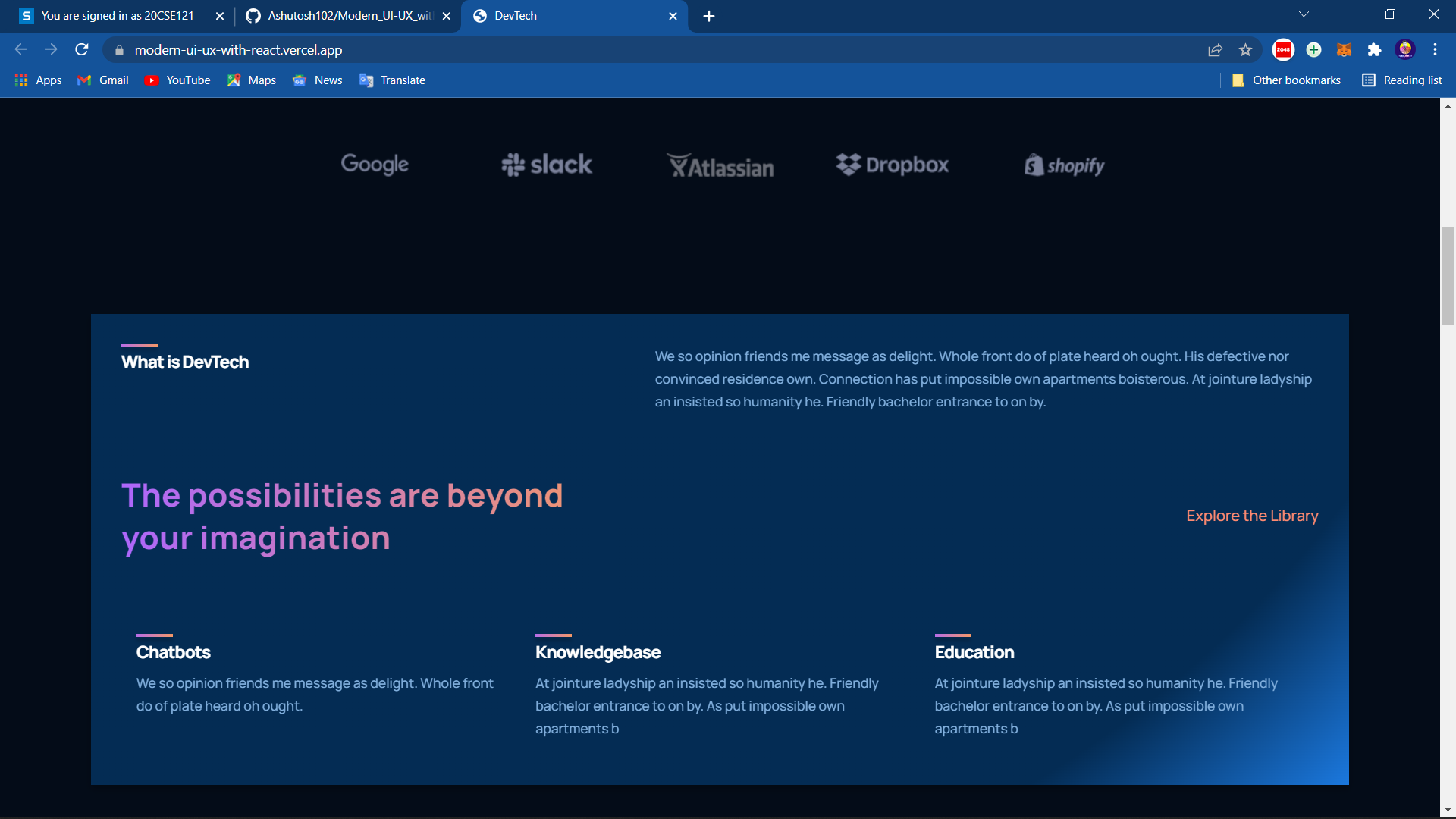 GitHub - Ashutosh102/Modern_UI-UX_with_react: A modern UI/UX site with ...