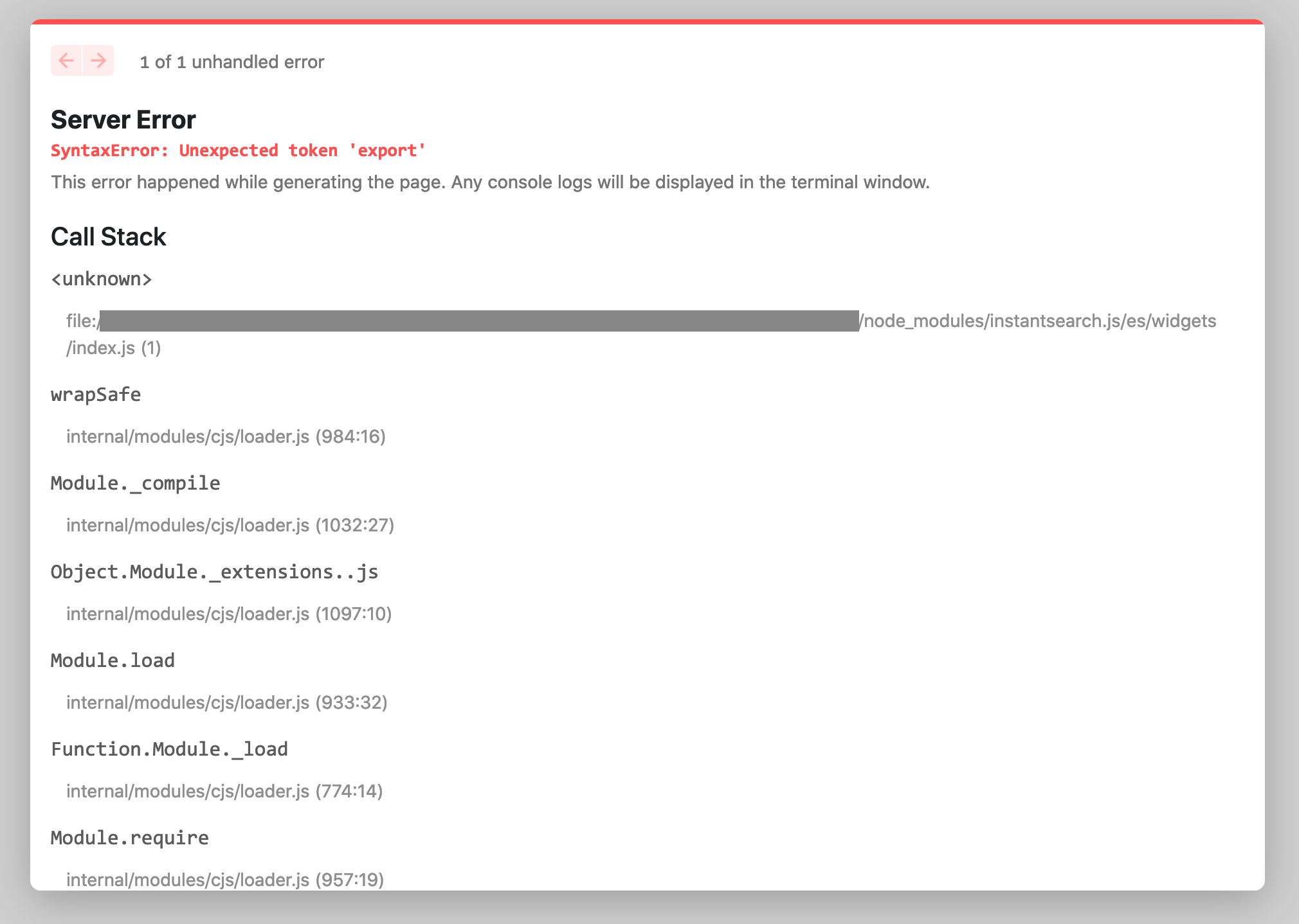 Experiencing A Syntax Error With Latest InstantSearch 4 33 0 Version experiencing-a-syntax-error-with-latest-instantsearch-4-33-0-version