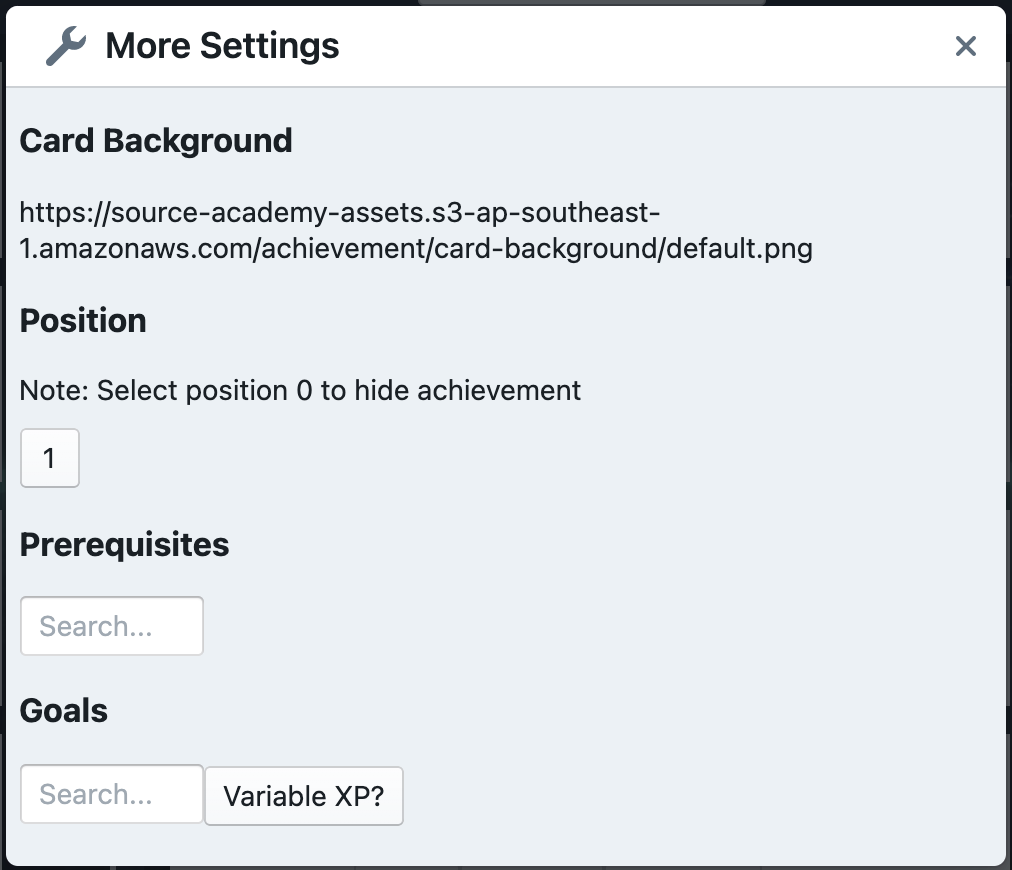 More Settings