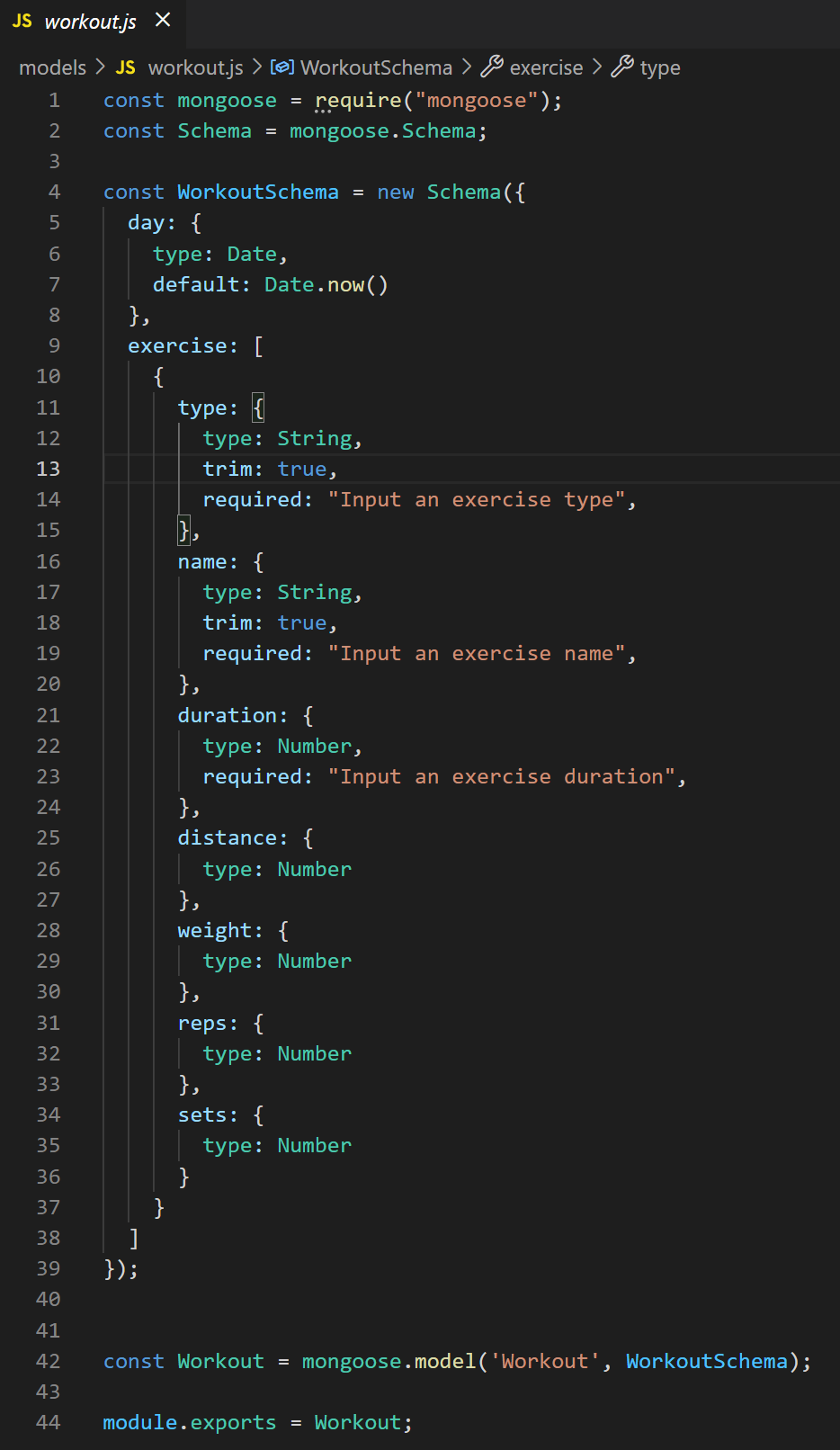 GitHub - elirodsky/Workout-Tracker