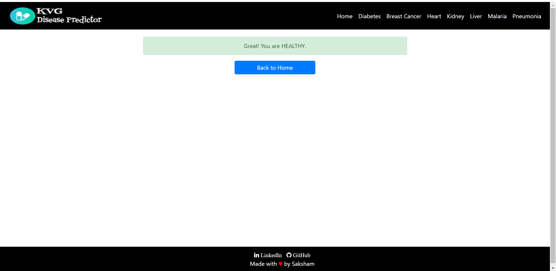 Github 085sak Diseaseprediction