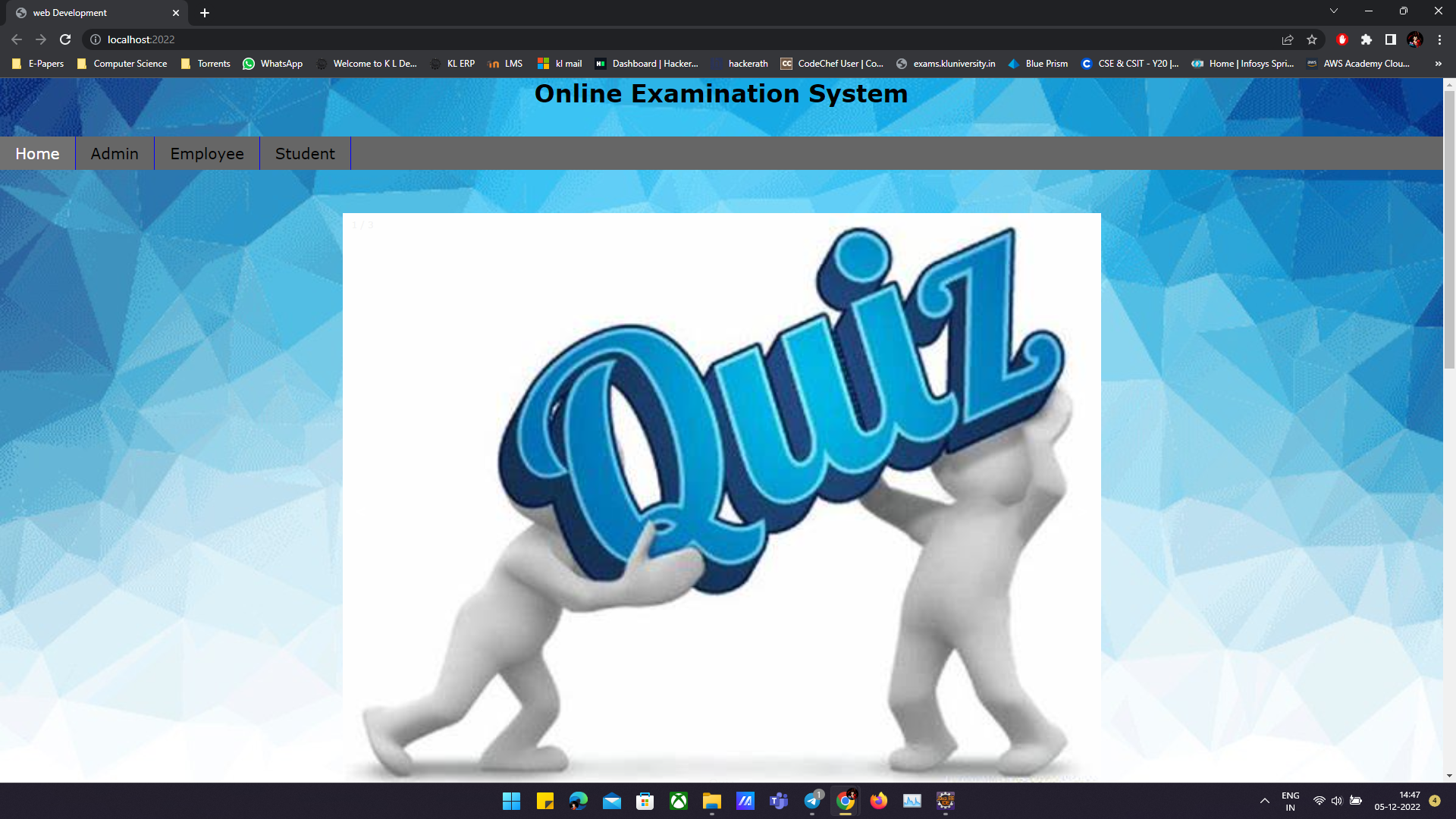 GitHub 2000030136 Online Quiz Management System SDP3 