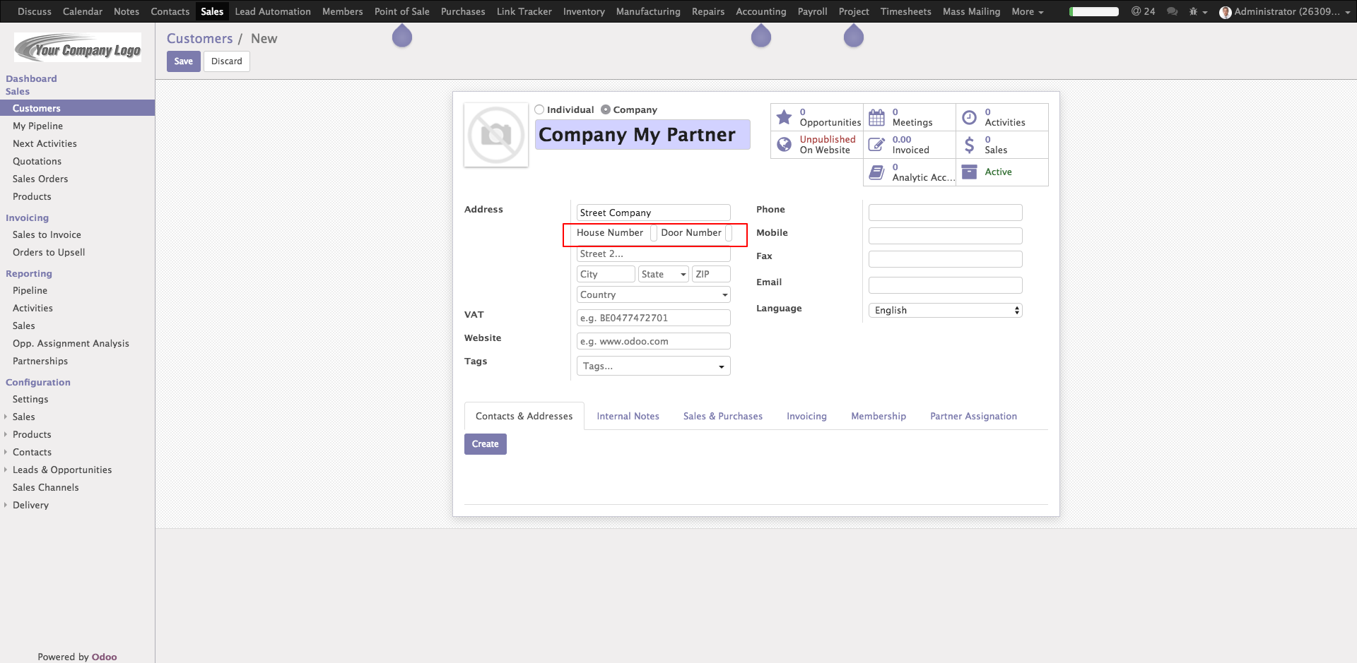 [saas14] base_address_extended Fields to address extended not show in