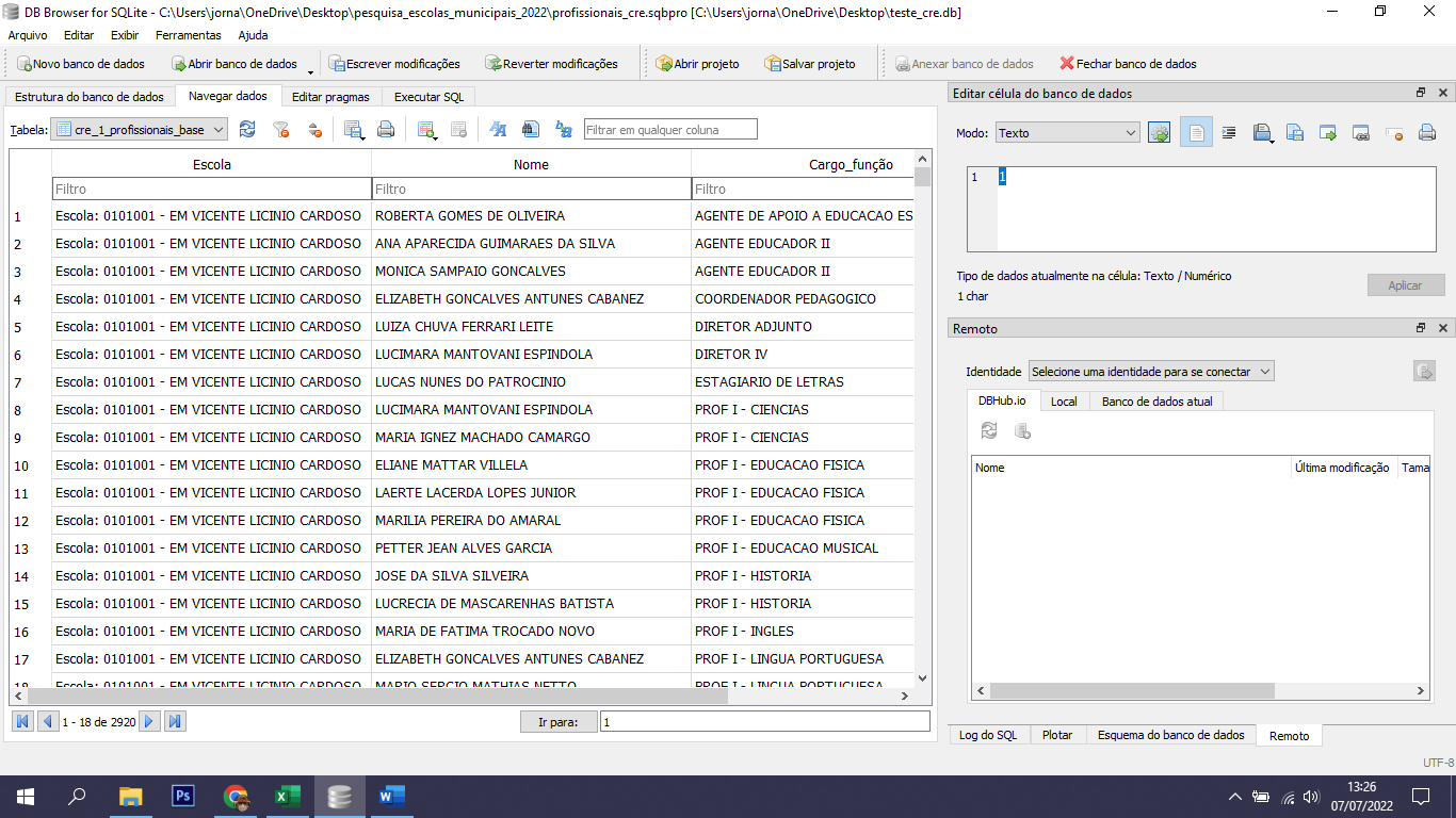Tabela não abre todas as linhas · sqlitebrowser sqlitebrowser ...