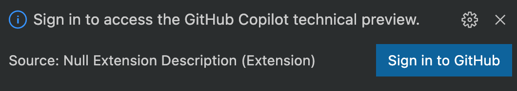 Sign in with GitHub to use Null Extension Description (1) · community ...