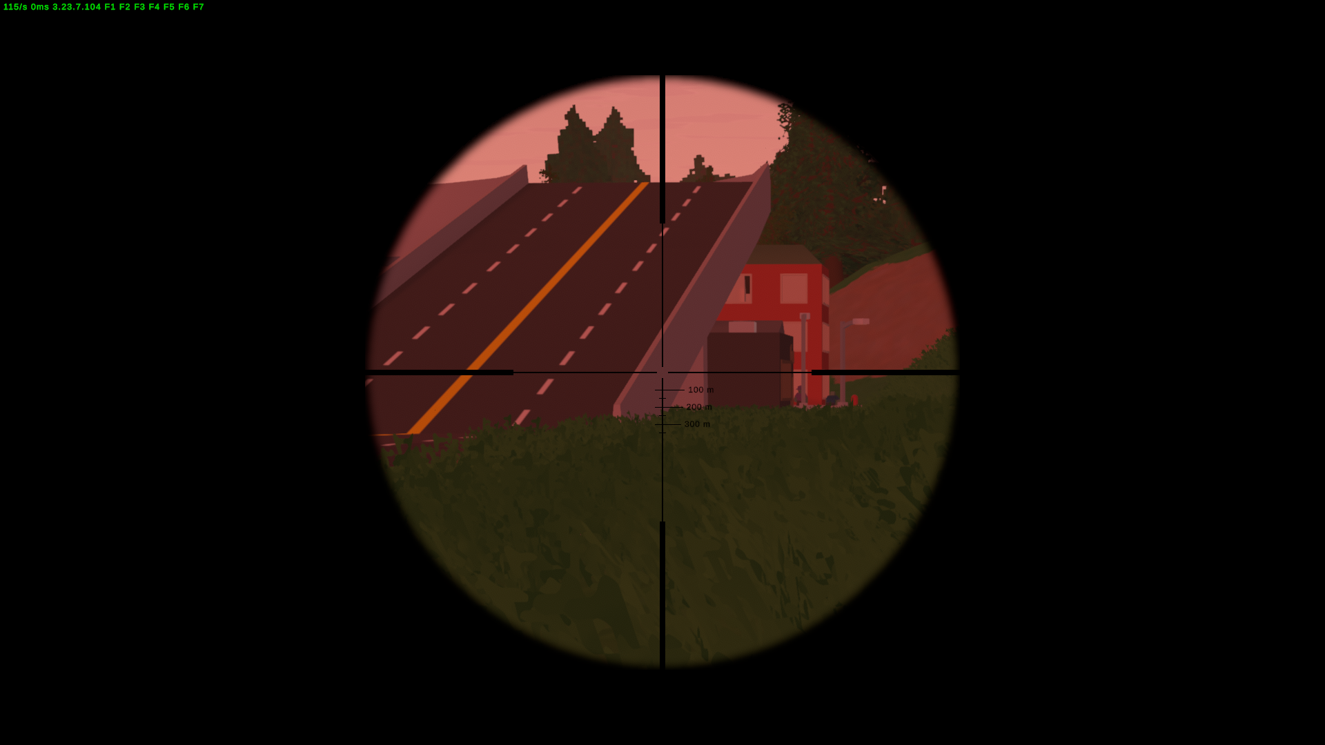 FPS/Ping visible while HUD is disabled when using Binoculars/Scopes