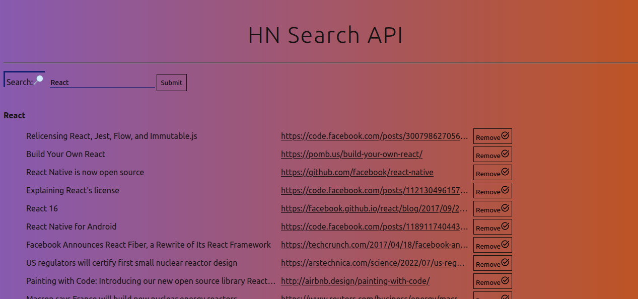 HNReact