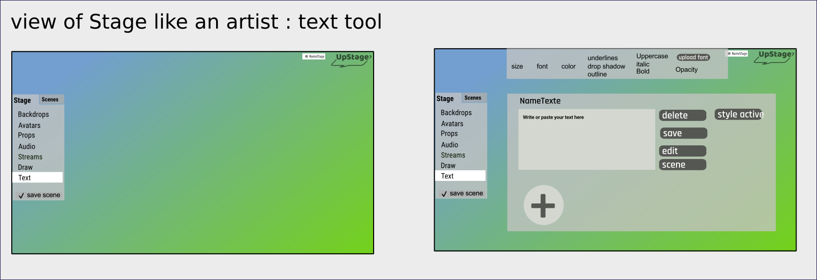 Wireframes · Issue #64 · upstage-org/upstage · GitHub