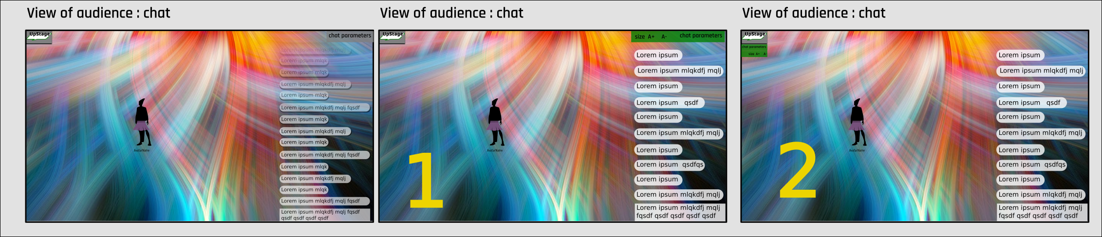 stage: chat font size (audience) · Issue #52 · upstage-org/upstage · GitHub