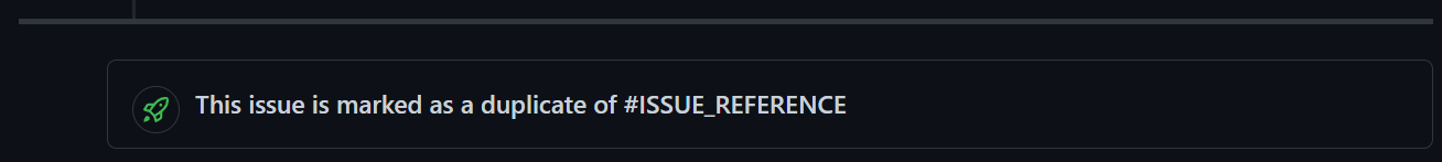 ・Rework Concept︱Marking Issues & PR As Duplicate · community ...