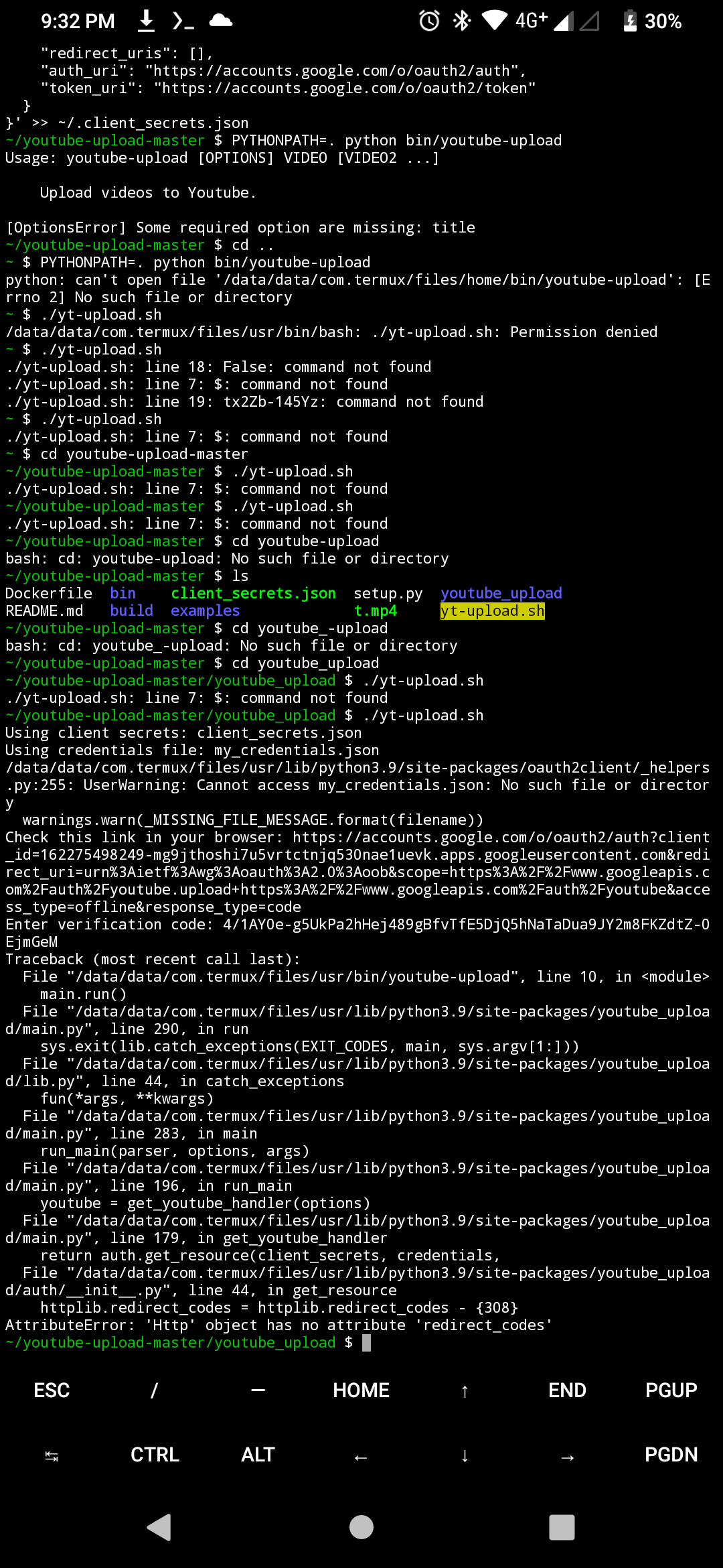 error traceback · Issue #321 · tokland/youtube-upload · GitHub