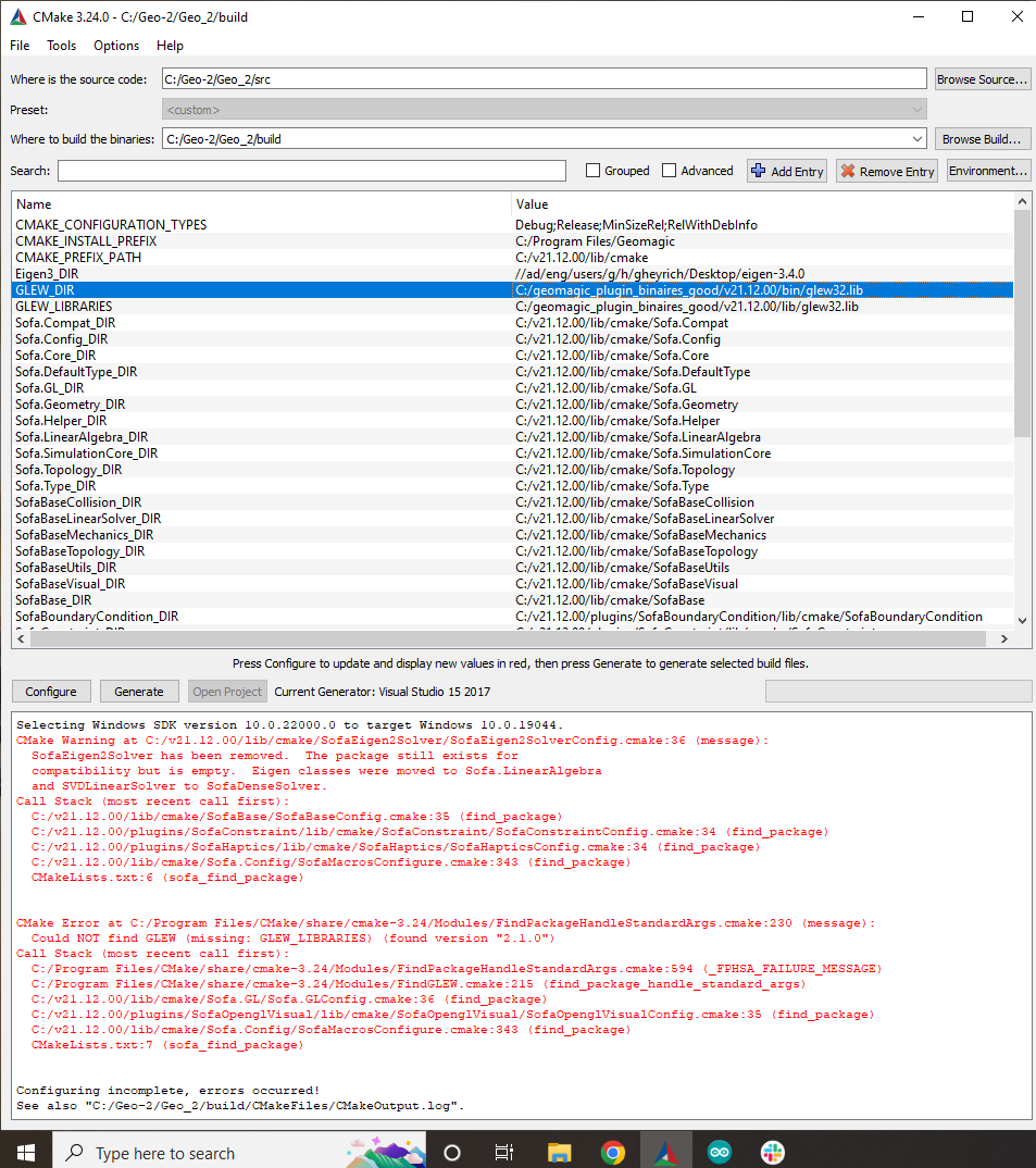 Out of tree build of Geomagic Plugin for downloaded binary · sofa ...