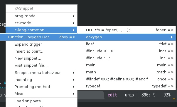 Is there any tool in spacemacs to auto generate comment for a function ...