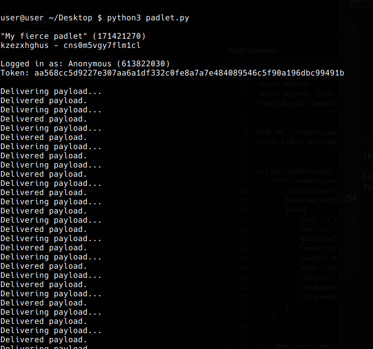GitHub Saeviour/PadletSpammer 👀 Spams public padlets randomly using