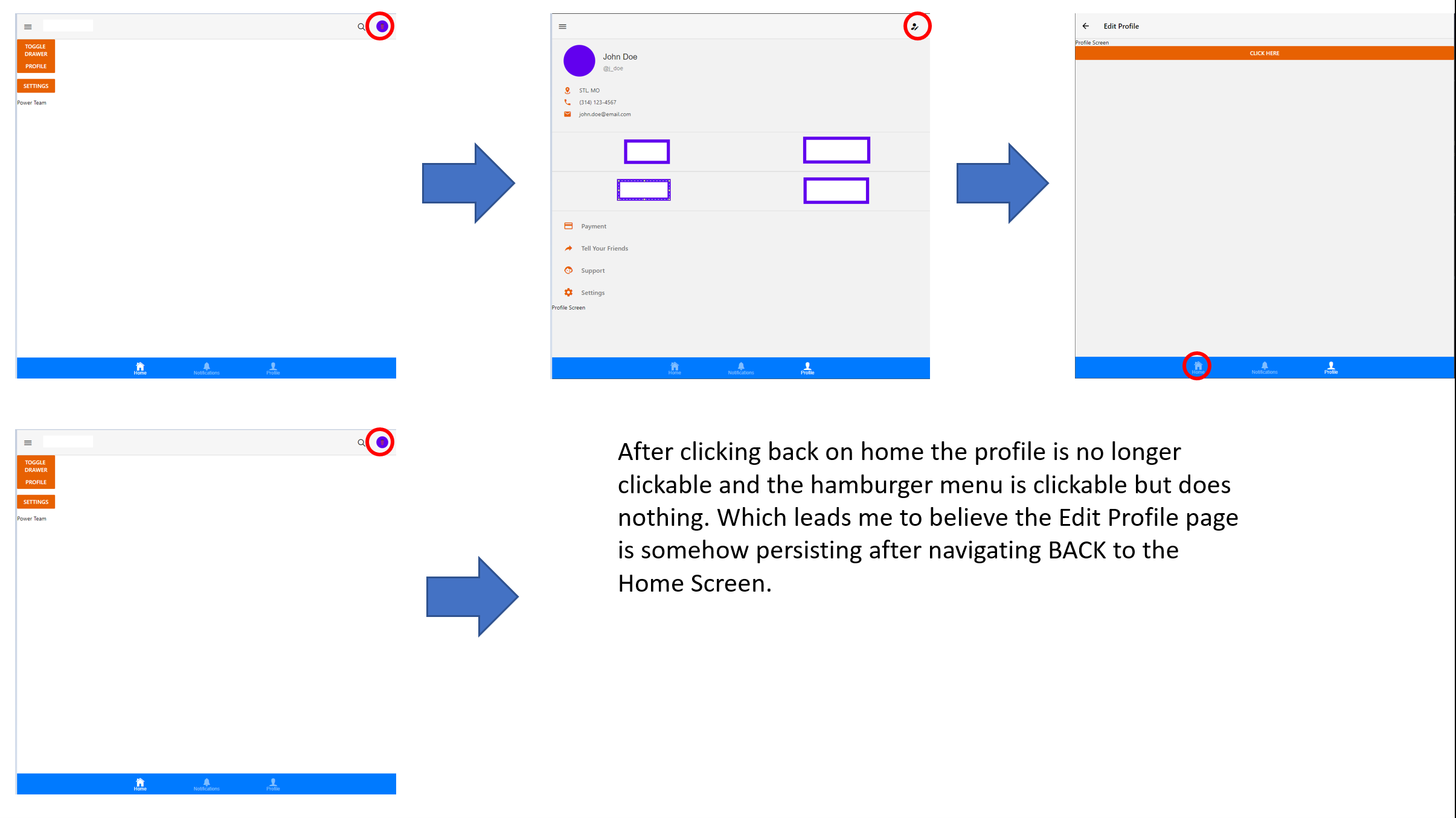 Bottom Tab Navigator Persists Screen Headers After Navigating Away