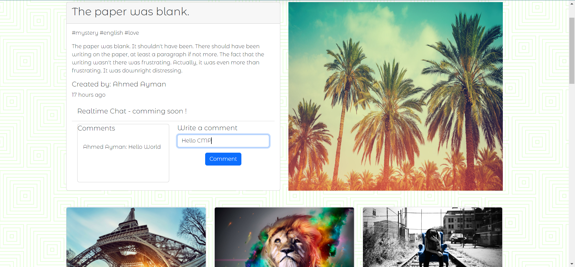 GitHub - ahmedayman1420/memories: MERN stack social media app