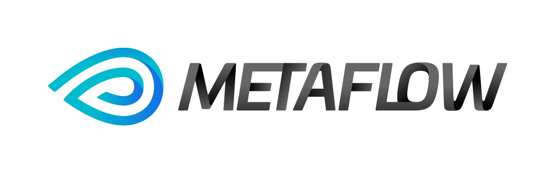 Metaflow Logo Horizontal FullColor Ribbon Dark RGB