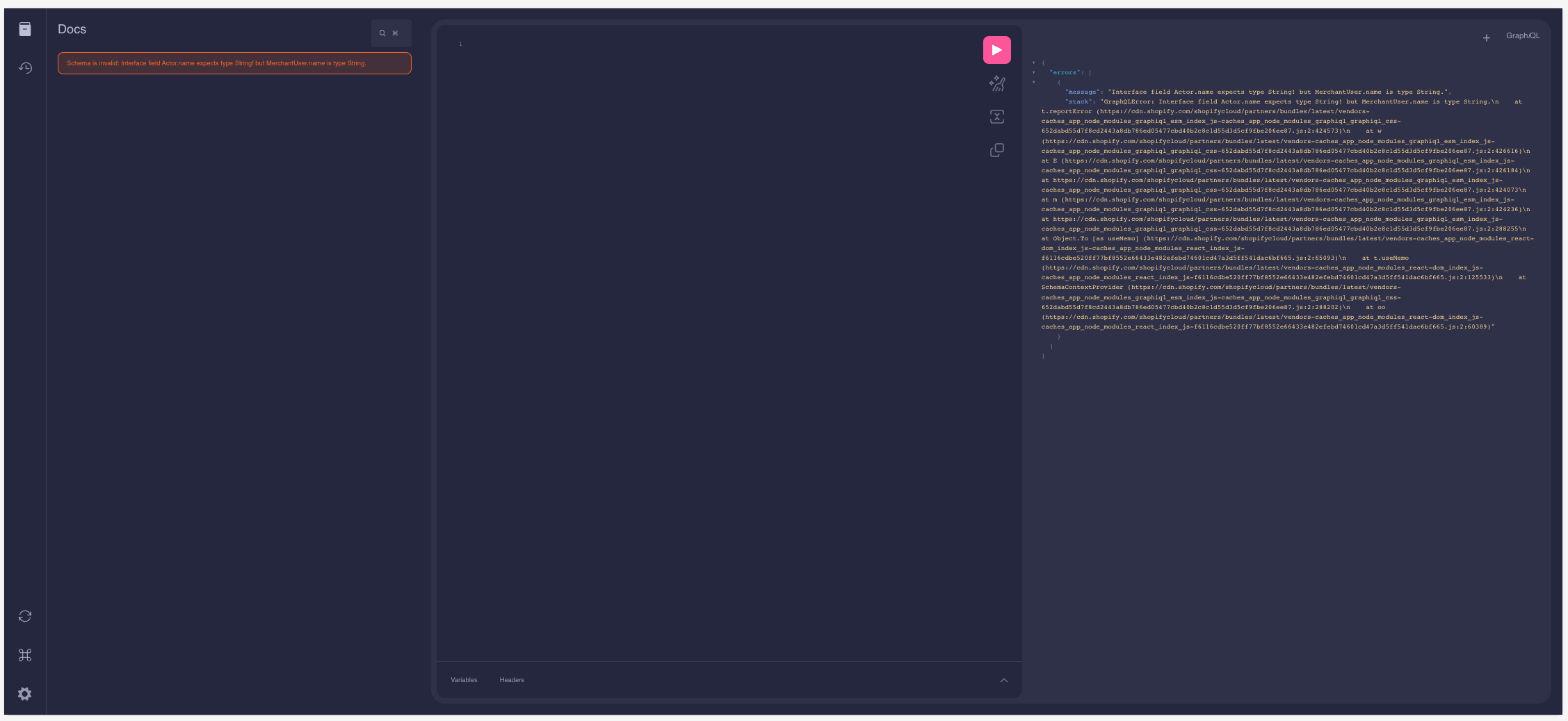 [Bug]: Partner API Explorer is broken · Issue #1822 · Shopify/cli · GitHub