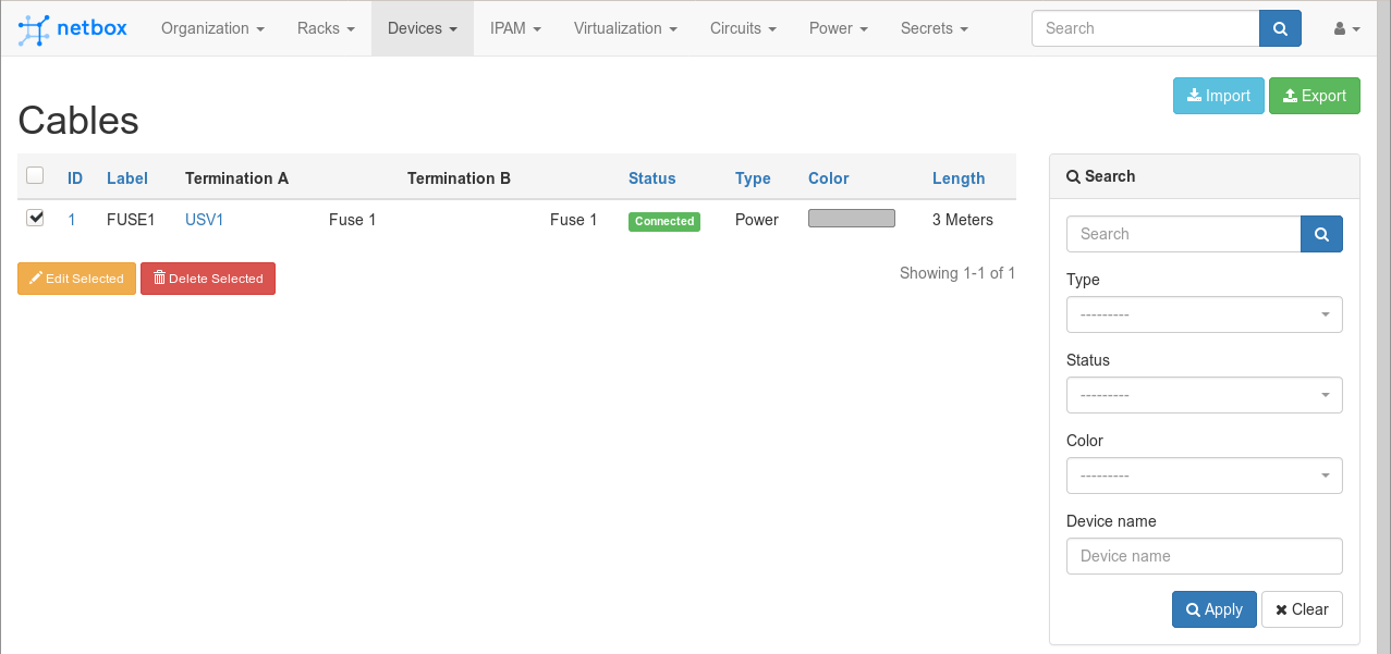 Power Feed Cable bulk edit gives failed validation · Issue 3312
